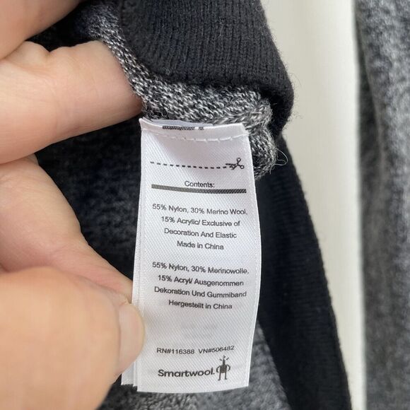 Smartwool Sweater Shadow Pine Tunic Women’s XS Merino Wool Blend Gray Black - Picture 7 of 10